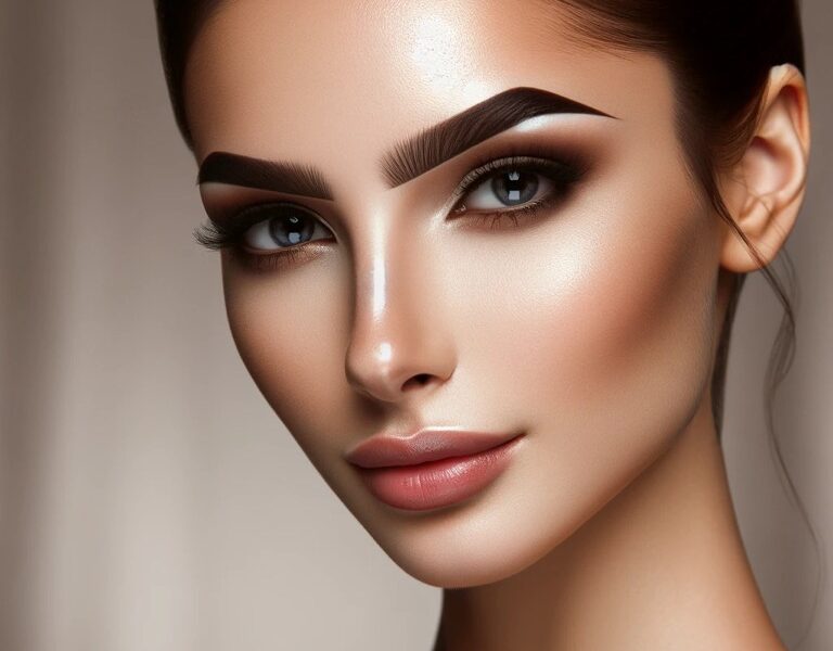 Elegant Portrait of Person with Perfectly Styled Eyebrows